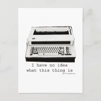 Typewriter Huh? Postcard