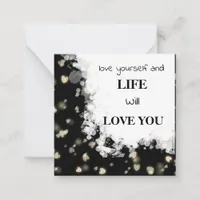 *~  AP62 Kindness LOVE SELF Forward Note Card