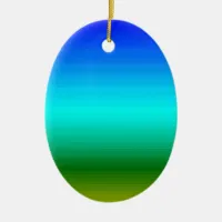 Sea and Sky Blue and Green Gradient Ceramic Ornament