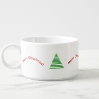 Chili Bowl - Christmas Trees with Curved Text