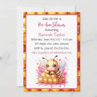 Honey bee themed Girl's Baby Shower  Invitation