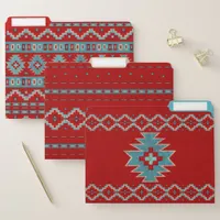 Southwest Mesas Red & Turquoise File Folder Set