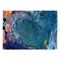 Heart Abstract Melted Crayon Collage