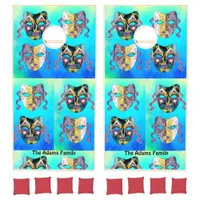 Cool and Trendy Pop Art Venetian  Masque Colorful Cornhole Set