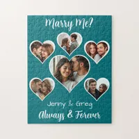 Marry Me?  Six Photo Template Proposal Jigsaw Puzzle