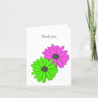 Floral Flowers Thank You Card