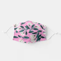 Pink Floral Pattern Adult Cloth Face Mask