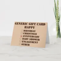 Generic Gift Card