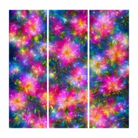 Floral Explosion Abstract Triptych