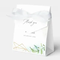 Watercolor Geometric Crystal Wedding Favor Boxes