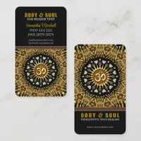 Love Mandala Healing Earth Batik Yoga Business Card