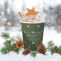 Deer Antlers Arrows Christmas Pattern Green ID861 Paper Cups