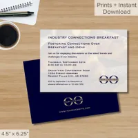 Breakfast Meeting Custom Logo Invitation