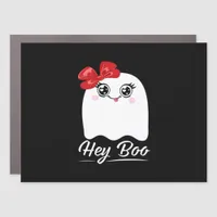 Cute Hey Boo Halloween Design Car Magnet