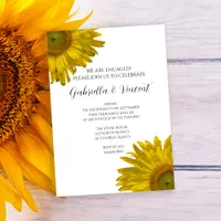 Yellow Sunflower Engagement Party Invitation