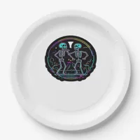 Till Death Do Us Party Skeleton Dance Party Classi Paper Plates