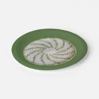 Paper Plate - Green Spiral in Crochet