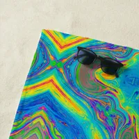 Colorful Unique Abstract Beach Towel