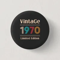 Vintage Retro 1970 Limited Edition 50th Birthday Button