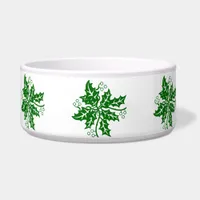 Bowl - Green Holly Clusters