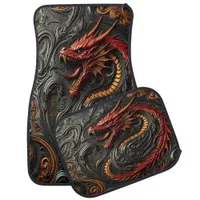 Red Dragon Artistic Art Car Floor Mat