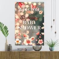 Dreamy Hearts and Flowers Baby Shower Welcome  Poster