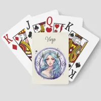 Virgo Maiden Zodiac Watercolor Jumbo Poker Cards