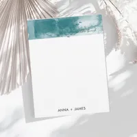 On The Beach Ocean Watercolor Summer Wedding Note Card