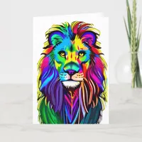 Love You Lots | Lion Face Mystical Fantasy Art Card