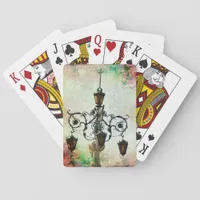 Plaza Light Floral Grunge Poker Cards