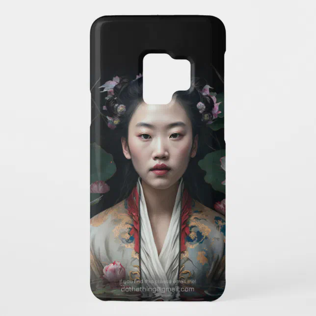 Chinese Lady In Water Lotus Flowers Oil Painting Case-Mate Samsung Galaxy S9 Case