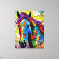 A Very Colorful Horse Canvas Print