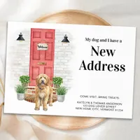 My Dog and I New Address Golden Doodle Moving  Announcement