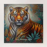 Boho Tiger Puzzle – Vibrant Jungle Wildlife Art