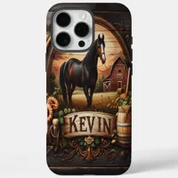 Black Horse With The Name Kevin iPhone 16 Pro Max Case