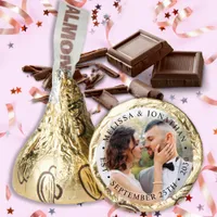 Modern Bride Groom Simple Photo Wedding Hershey®'s Kisses®