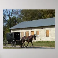 Amish Horse in Bentonsport, Iowa Poster