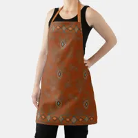 Southwest Canyons Turquoise Copper Geometric Apron