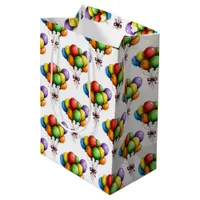 Colorful Birthday Party Balloons Bouquet  Medium Gift Bag