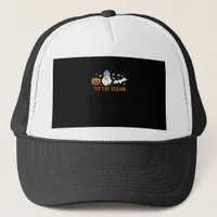 Tis The Season Football Halloween Spooky Pumpkin Trucker Hat