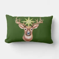 Adorable Christmas Deer Lumbar Pillow