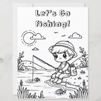 Let's Go Fishing | Kid's Coloring Page