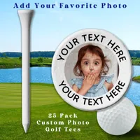 Personalized Photo Modern Create Template Golfer  Golf Tees