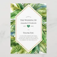 Watercolor Tropical Summer Beach Wedding Program