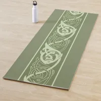 Celtic Knotwork Fish in Green  Yoga Mat