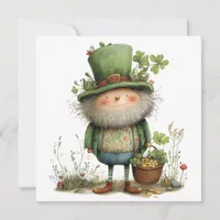 Whimsical Leprechaun Happy St Patrick's Day Card