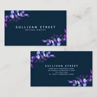 Chic Purple Periwinkle Eucalyptus Business Card