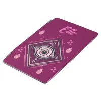 Hamsa Hand with Evil Eye and Hearts Pink on wine iPad Air Cover