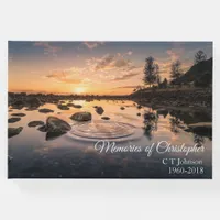 Lake Sunset Memories of Funeral Condolence Guest Book