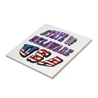 State of Delaware USA Photo & Flag Text Ceramic Tile